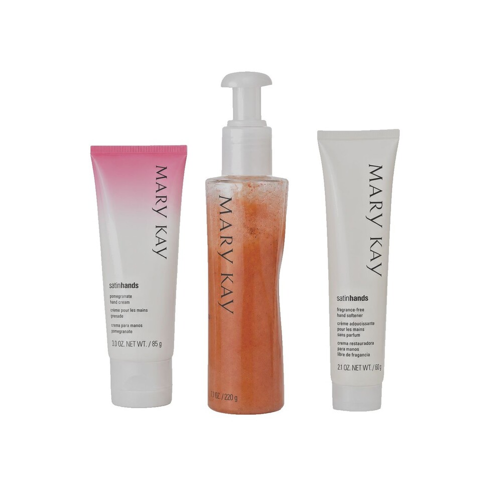 Classic MARY KAY POMEGRANATE SATIN HANDS PAMPERING SET FULL SZ Discontinued HTF